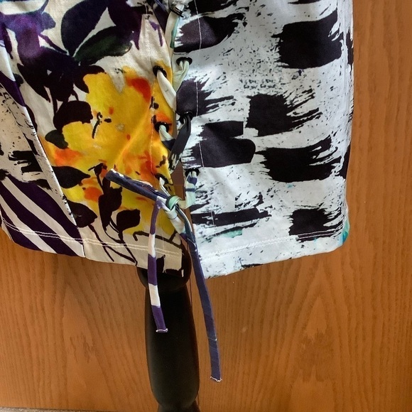 Miss Milne Colorful Print Skirt Sz-10 - Picture 3 of 6